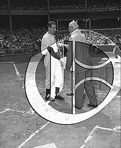 Joe DiMaggio and Will Harridge56N0366